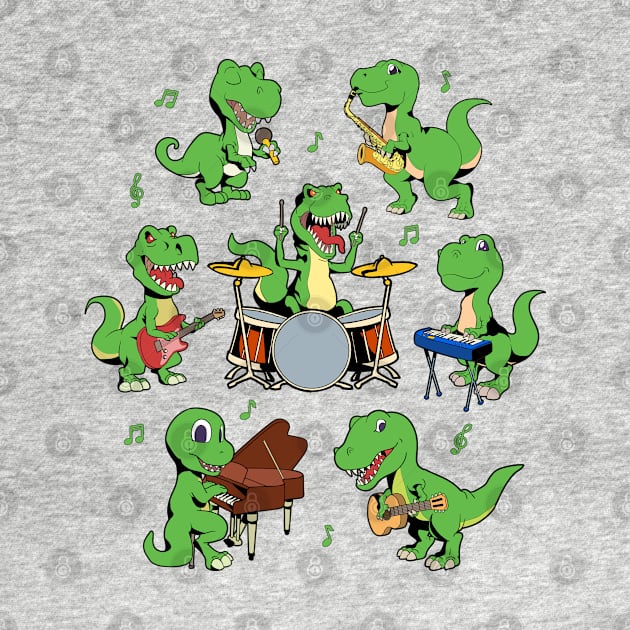 Cartoon TREX Big Band by Modern Medieval Design